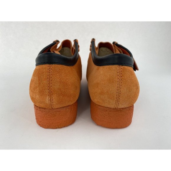 Clarks Originals Wallabee Orange Suede Men's Shoes Chukka Boots Limited Edition - Picture 6 of 12